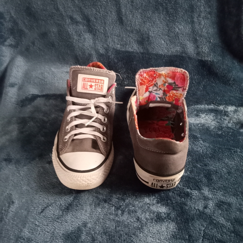 Grey Converse shoes